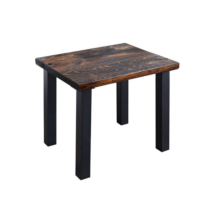 Skyline Boulder Black Solid End Table with 18 in. High-Rise Legs - Sweatfully
