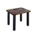 Skyline Boulder Black Solid End Table with 18 in. High-Rise Legs - Sweatfully