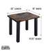 Skyline Boulder Black Solid End Table with 18 in. High-Rise Legs - Sweatfully