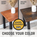 Skyline Boulder Black Solid End Table with 18 in. High-Rise Legs - Sweatfully
