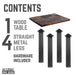 Skyline Boulder Black Solid End Table with 18 in. High-Rise Legs - Sweatfully