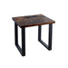 Skyline Boulder Black Solid End Table with 18 in. Landscape Legs - Sweatfully