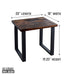 Skyline Boulder Black Solid End Table with 18 in. Landscape Legs - Sweatfully
