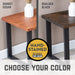Skyline Boulder Black Solid End Table with 18 in. Landscape Legs - Sweatfully