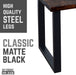 Skyline Boulder Black Solid End Table with 18 in. Landscape Legs - Sweatfully