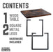 Skyline Boulder Black Solid End Table with 18 in. Landscape Legs - Sweatfully
