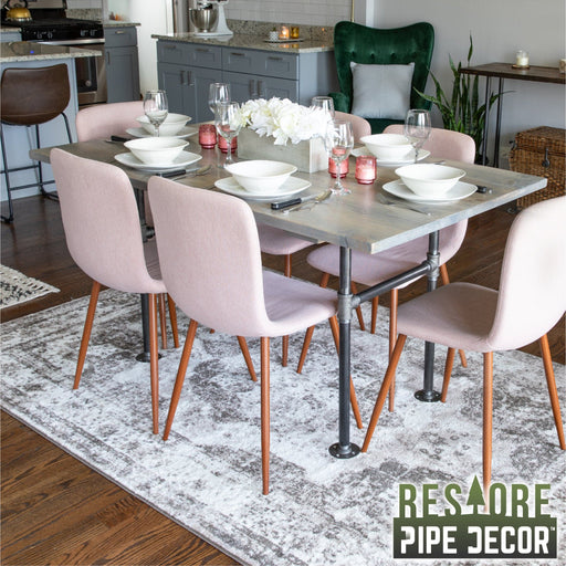 RESTORE Riverstone Grey Solid Wood Dining Table - Sweatfully