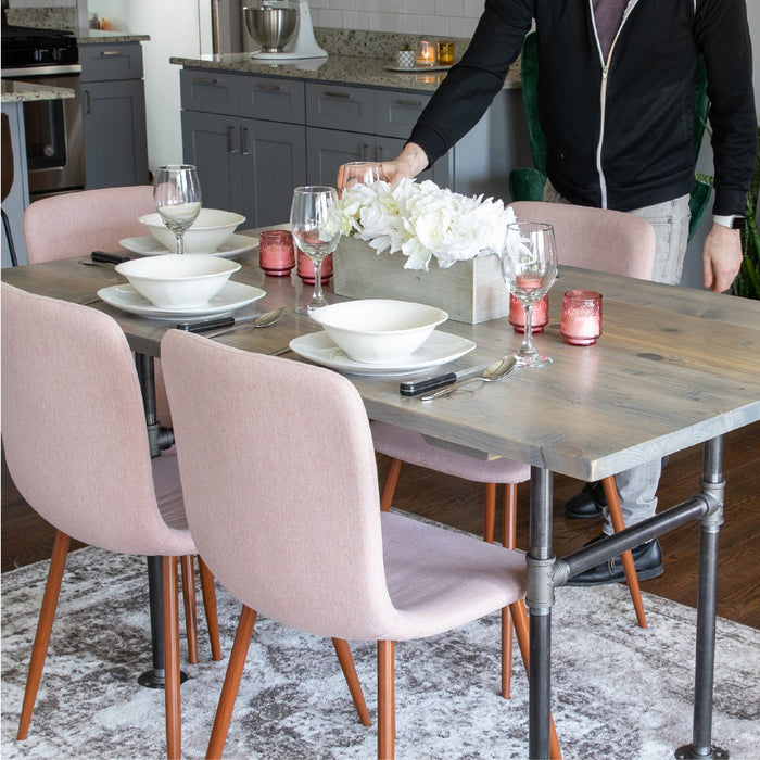 RESTORE Riverstone Grey Solid Wood Dining Table - Sweatfully