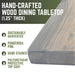 RESTORE Riverstone Grey Solid Wood Dining Table - Sweatfully