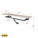24 in. Wall Mounted Clothing Rack with Wood Shelf, Riverstone Grey - Sweatfully