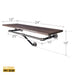 24 in. Wall Mounted Clothing Rack with Wood Shelf, Trail Brown - Sweatfully