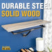 36 in. Wall Mounted Clothing Rack with Wood Shelf, Riverstone Grey - Sweatfully