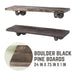 RESTORE Boulder Black 24 in. Shelves with L-Shaped Brackets - Sweatfully