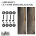 RESTORE Boulder Black 24 in. Shelves with L-Shaped Brackets - Sweatfully