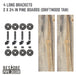 RESTORE Driftwood Tan 24 in. Shelves with L-Shaped Brackets - Sweatfully