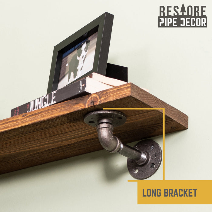 RESTORE Autumn Brown 24 in. Shelves with L-Shaped Brackets - Sweatfully