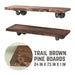RESTORE Trail Brown 24 in. Shelves with L-Shaped Brackets - Sweatfully