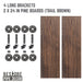 RESTORE Trail Brown 24 in. Shelves with L-Shaped Brackets - Sweatfully