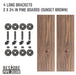 RESTORE Sunset Brown 24 in. Shelves with L-Shaped Brackets - Sweatfully