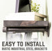 RESTORE Boulder Black 24 in. Shelves with Straight Brackets - Sweatfully