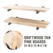 RESTORE Driftwood Tan 24 in. Shelves with Straight Brackets - Sweatfully