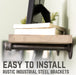 RESTORE Driftwood Tan 24 in. Shelves with Straight Brackets - Sweatfully
