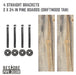 RESTORE Driftwood Tan 24 in. Shelves with Straight Brackets - Sweatfully