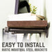 RESTORE Autumn Brown 24 in. Shelves with Straight Brackets - Sweatfully