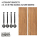 RESTORE Autumn Brown 24 in. Shelves with Straight Brackets - Sweatfully