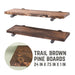RESTORE Trail Brown 24 in. Shelves with Straight Brackets - Sweatfully