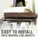 RESTORE Trail Brown 24 in. Shelves with Straight Brackets - Sweatfully