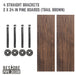 RESTORE Trail Brown 24 in. Shelves with Straight Brackets - Sweatfully
