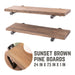 RESTORE Sunset Brown 24 in. Shelves with Straight Brackets - Sweatfully