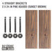 RESTORE Sunset Brown 24 in. Shelves with Straight Brackets - Sweatfully