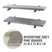 RESTORE Riverstone Grey 24 in. Shelves with Straight Brackets - Sweatfully