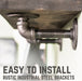RESTORE Boulder Black 36 in. Shelves with L-Shaped Brackets - Sweatfully