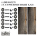 RESTORE Boulder Black 36 in. Shelves with L-Shaped Brackets - Sweatfully
