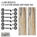 RESTORE Driftwood Tan 36 in. Shelves with L-Shaped Brackets - Sweatfully