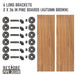 RESTORE Autumn Brown 36 in. Shelves with L-Shaped Brackets - Sweatfully