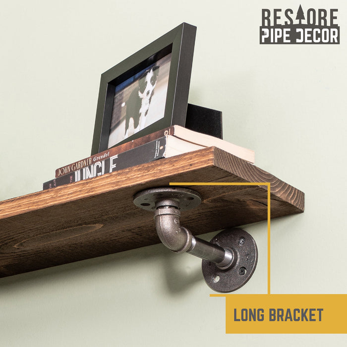 RESTORE Trail Brown 36 in. Shelves with L-Shaped Brackets - Sweatfully