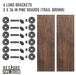 RESTORE Trail Brown 36 in. Shelves with L-Shaped Brackets - Sweatfully