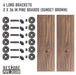 RESTORE Sunset Brown 36 in. Shelves with L-Shaped Brackets - Sweatfully