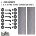 RESTORE Riverstone Grey 36 in. Shelves with L-Shaped Brackets - Sweatfully