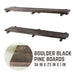 RESTORE Boulder Black 36 in. Shelves with Straight Brackets - Sweatfully