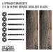 RESTORE Boulder Black 36 in. Shelves with Straight Brackets - Sweatfully