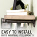 RESTORE Driftwood Tan 36 in. Shelves with Straight Brackets - Sweatfully
