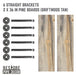 RESTORE Driftwood Tan 36 in. Shelves with Straight Brackets - Sweatfully