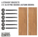 RESTORE Autumn Brown 36 in. Shelves with Straight Brackets - Sweatfully