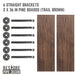 RESTORE Trail Brown 36 in. Shelves with Straight Brackets - Sweatfully