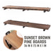 RESTORE Sunset Brown 36 in. Shelves with Straight Brackets - Sweatfully